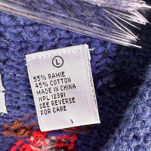 Signature by Northern Isles Hand Knitted Cabincore Cardigan Grandma Sweater L - Picture 7 of 16